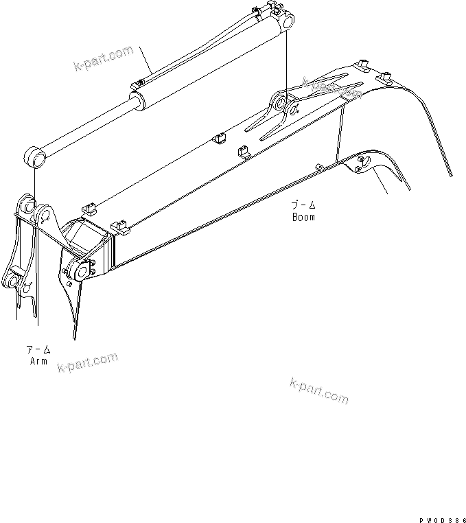 Komatsu parts book diagram for PC78US-6 S/N 4001-UP: ARM CYLINDER (BLUE)(#4001-6500)