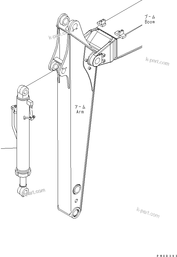 Komatsu parts book diagram for PC78US-6 S/N 4001-UP: BUCKET CYLINDER (YELLOW)