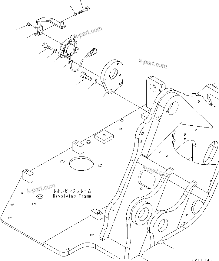 Komatsu parts book diagram for PC78US-6 S/N 4001-UP: ARM CRANE (BOOM FOOT PIN) (BLUE)(#4001-6500)