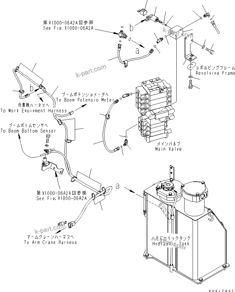 Komatsu parts book diagram for PC78US-6 S/N 4001-UP: ARM CRANE (BUCKET SOLENOID VALVE) (YELLOW)(#6501-)