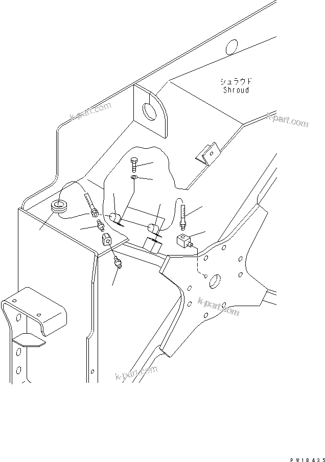 Komatsu parts book diagram for PC800-7 S/N 40001-UP (Overseas Version): COOLING (FAN PULLEY LUBRICATION)