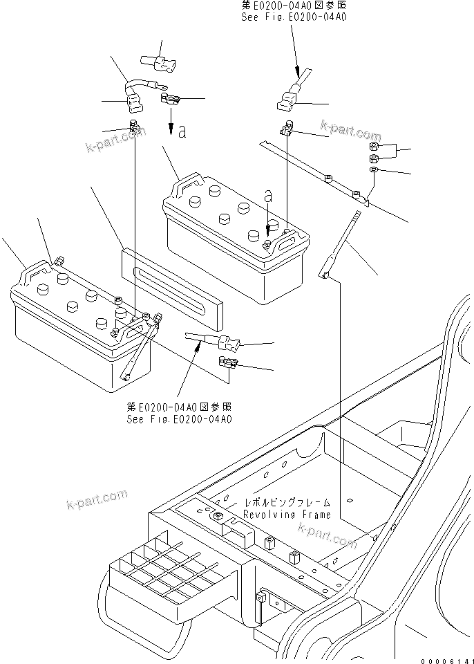 Komatsu parts book diagram for PC800-7 S/N 40001-UP (Overseas Version): BATTERY (C200) (WET)