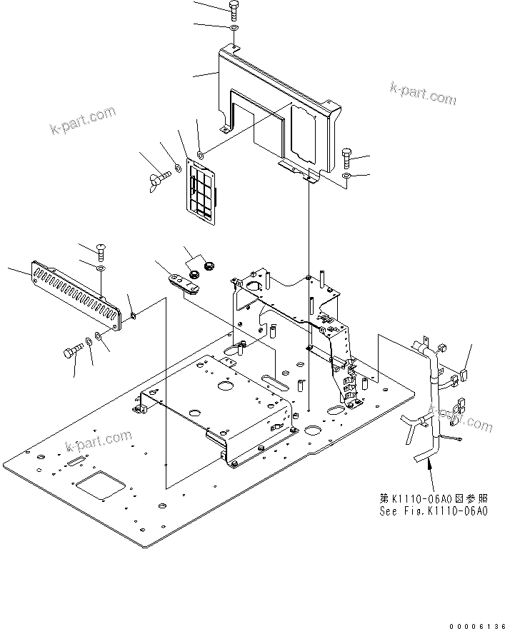Komatsu parts book diagram for PC800-7 S/N 40001-UP (Overseas Version): FLOOR FRAME (FOOT COVER) (WITHOUT AIR CONDITIONER )