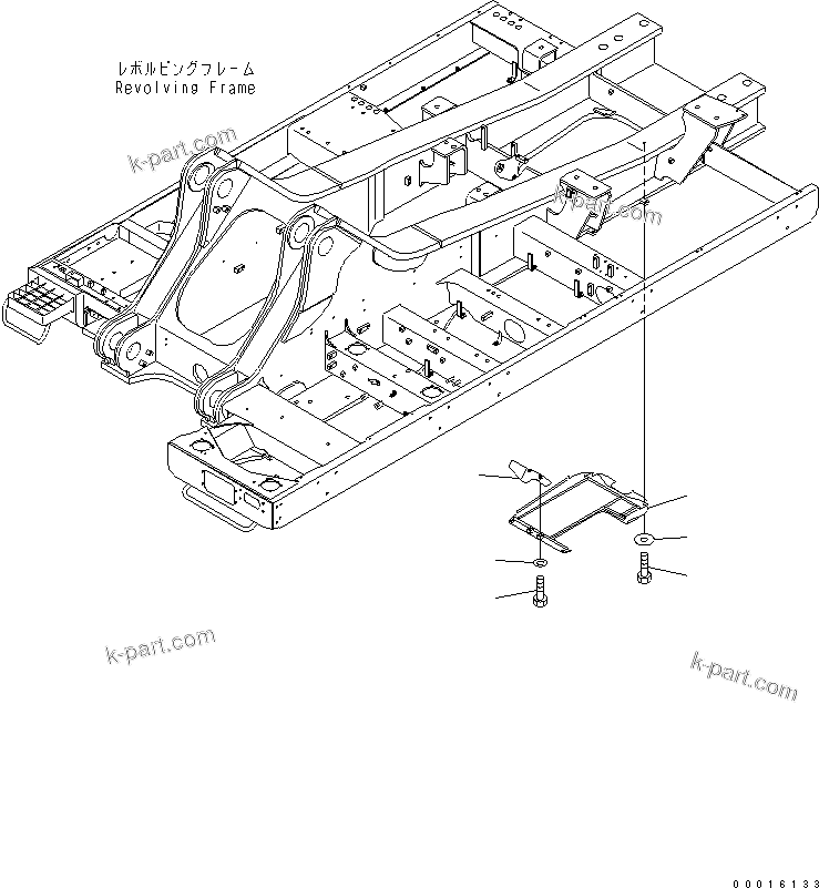 Komatsu parts book diagram for PC800-7 S/N 40001-UP (Overseas Version): UNDER COVER (REVOLVING FRAME) (CENTER) (ADDITIONAL FILTER AND WATER SEPARATOR) (COLD WEATHER ASPEC.)