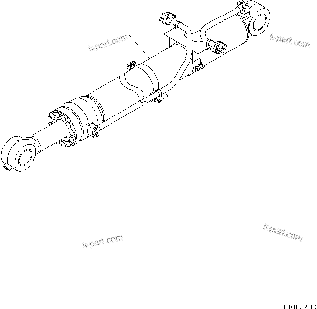 Komatsu parts book diagram for PC800-7 S/N 40001-UP (Overseas Version): BUCKET CYLINDER (FOR 3.6M 4.6M AND 5.6M)