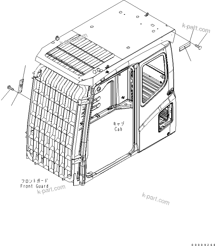 Komatsu parts book diagram for PC800-7 S/N 40001-UP (Overseas Version): CAUTION PLATE (FOR LV2 GUARD AND FRONT GUARD) (RUSSIAN)