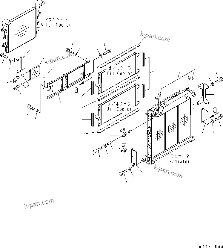 Komatsu parts book diagram for PC800SE-8 S/N 50001-UP (ecot3): COOLING (OIL COOLER FOR FUEL)