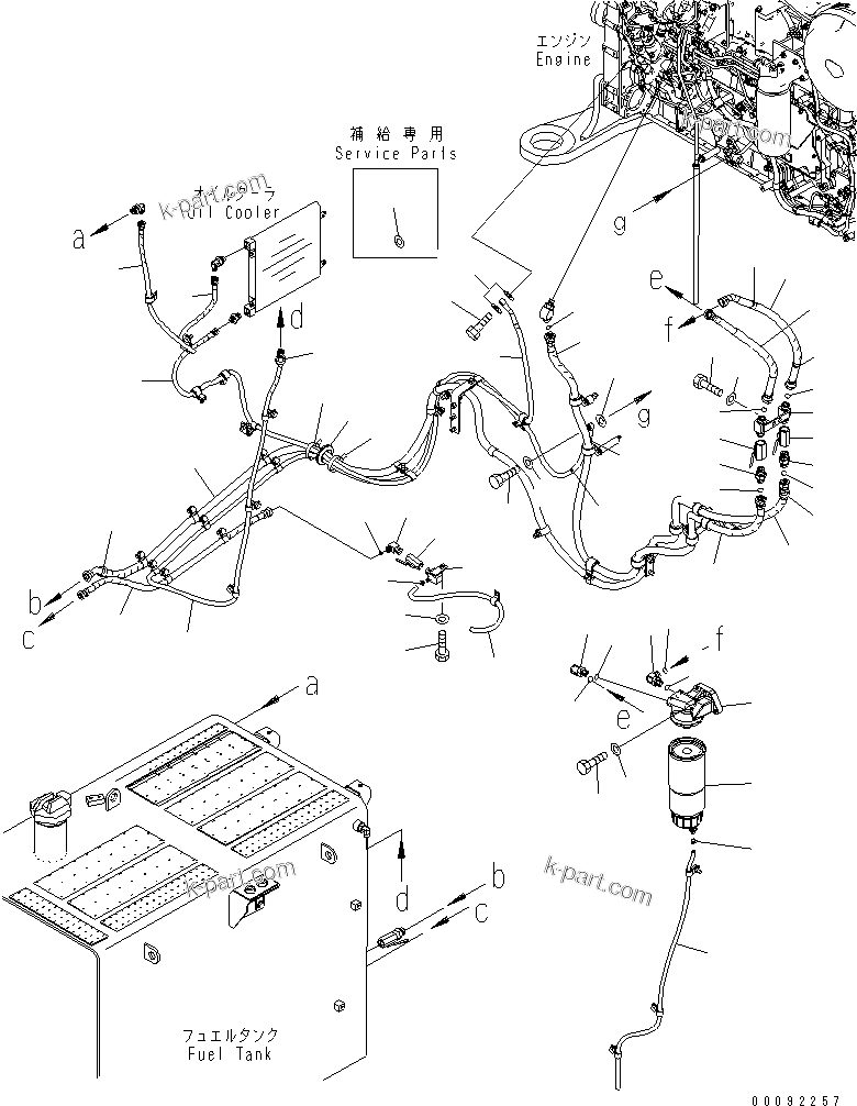 Komatsu parts book diagram for PC800SE-8 S/N 50001-UP (ecot3): FUEL PIPING (FILTER AND HOSE)(#55243-)