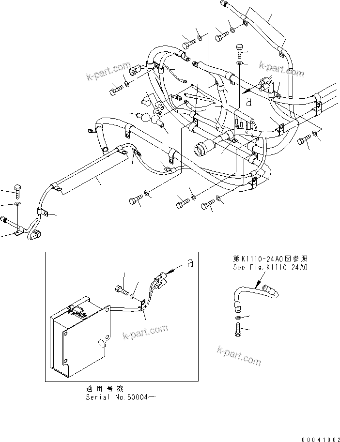 Komatsu parts book diagram for PC800SE-8 S/N 50001-UP (ecot3): WIRING HARNESS (MAIN HARNESS) (CLIP) (RIGHT DECK) (FRONT)
