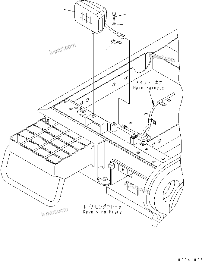Komatsu parts book diagram for PC800SE-8 S/N 50001-UP (ecot3): WIRING HARNESS (WORKING LAMP)