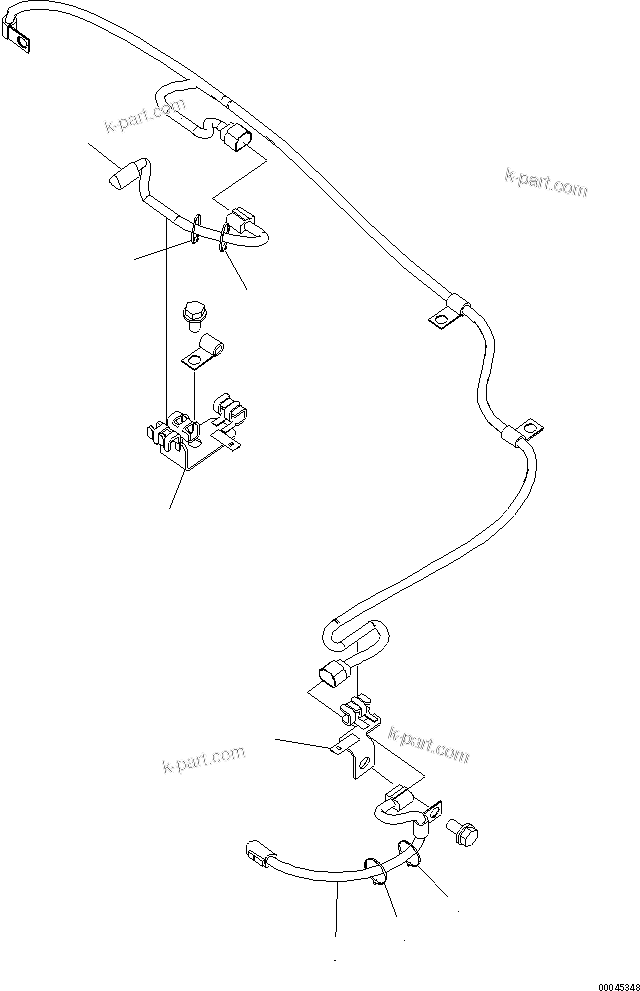 Komatsu parts book diagram for PC800SE-8 S/N 50001-UP (ecot3): WIRING HARNESS (PRESSURE SENSOR)(#50004-50057)