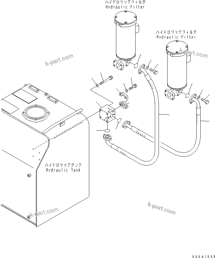 Komatsu parts book diagram for PC800SE-8 S/N 50001-UP (ecot3): HYDRAULIC TANK (LINE)