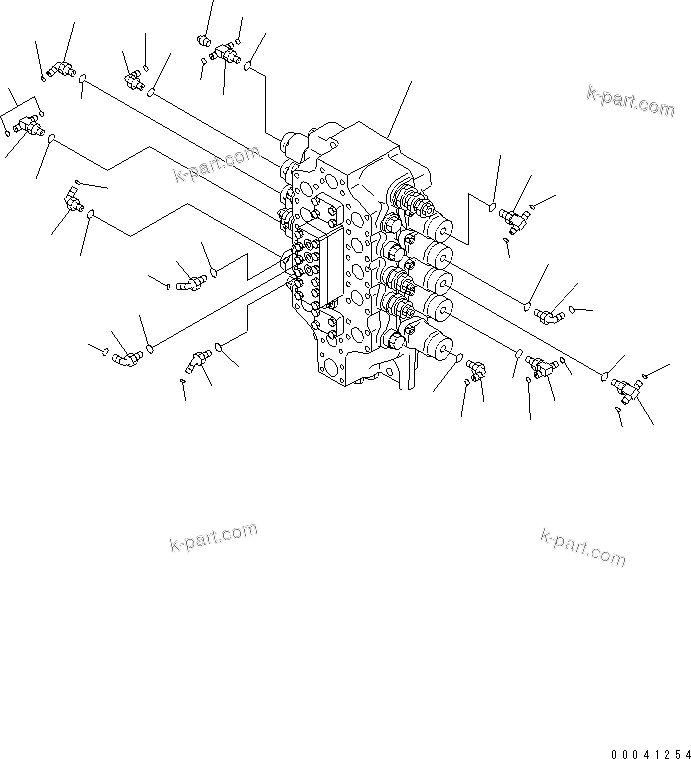 Komatsu parts book diagram for PC800SE-8 S/N 50001-UP (ecot3): MAIN VALVE (5-SPOOL VALVE) (JOINT PARTS) (FOR U.S.A.)