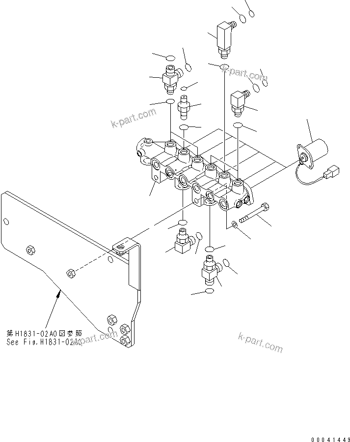 Komatsu parts book diagram for PC800SE-8 S/N 50001-UP (ecot3): SOLENOID VALVE (VALVE)(#50001-55000)