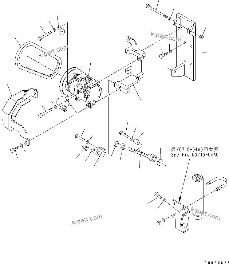 Komatsu parts book diagram for PC800SE-8 S/N 50001-UP (ecot3): AIR CONDITIONER (COMPRESSOR)