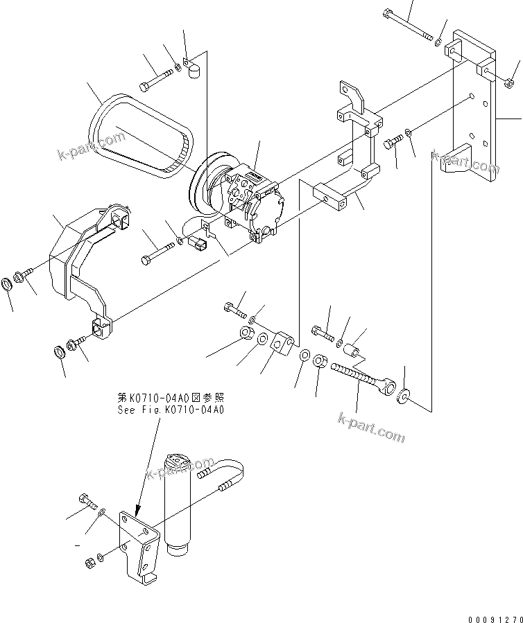 Komatsu parts book diagram for PC800SE-8 S/N 50001-UP (ecot3): AIR CONDITIONER (COMPRESSOR)(EU REG.ARRANGEMENT)(#55001-)