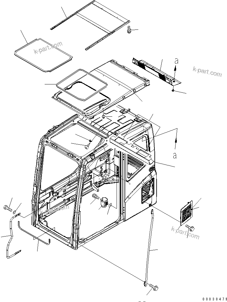 Komatsu parts book diagram for PC800SE-8 S/N 50001-UP (ecot3): FLOOR FRAME (OPERATOR'S CAB) (ACCESSORIES) (QUARRY APEC.)(FOR BIG WIND AIR CONDITIONER)(#50001-55000)