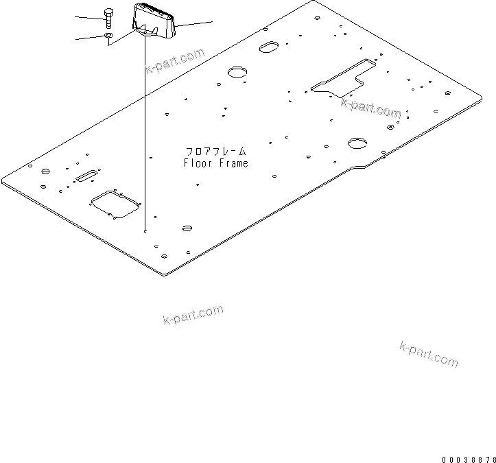 Komatsu parts book diagram for PC800SE-8 S/N 50001-UP (ecot3): FLOOR FRAME (OPERATOR'S CAB) (FOOTREST) (L.H.)