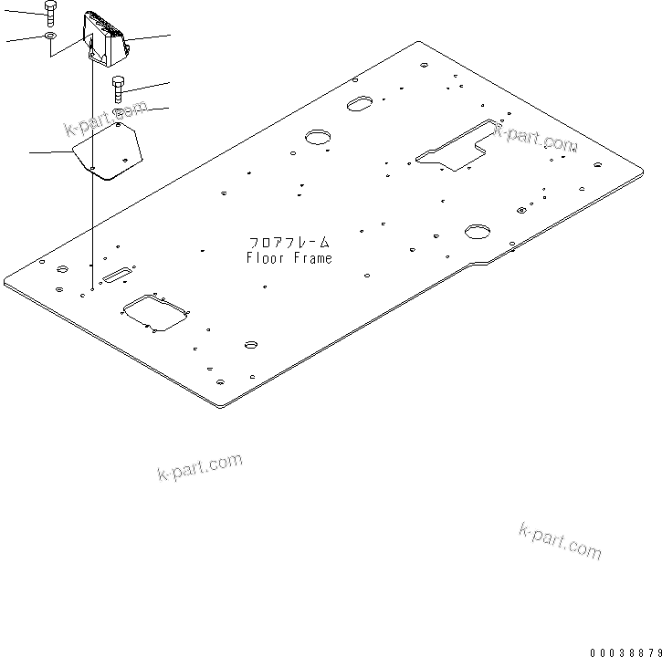 Komatsu parts book diagram for PC800SE-8 S/N 50001-UP (ecot3): FLOOR FRAME (OPERATOR'S CAB) (FOOTREST) (R.H.)