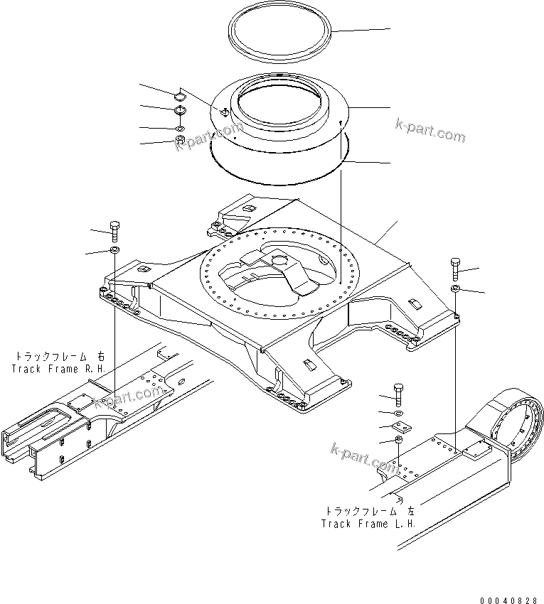 Komatsu parts book diagram for PC800SE-8 S/N 50001-UP (ecot3): CENTER FRAME (FOR UNDER COVER)(#50001-55287)