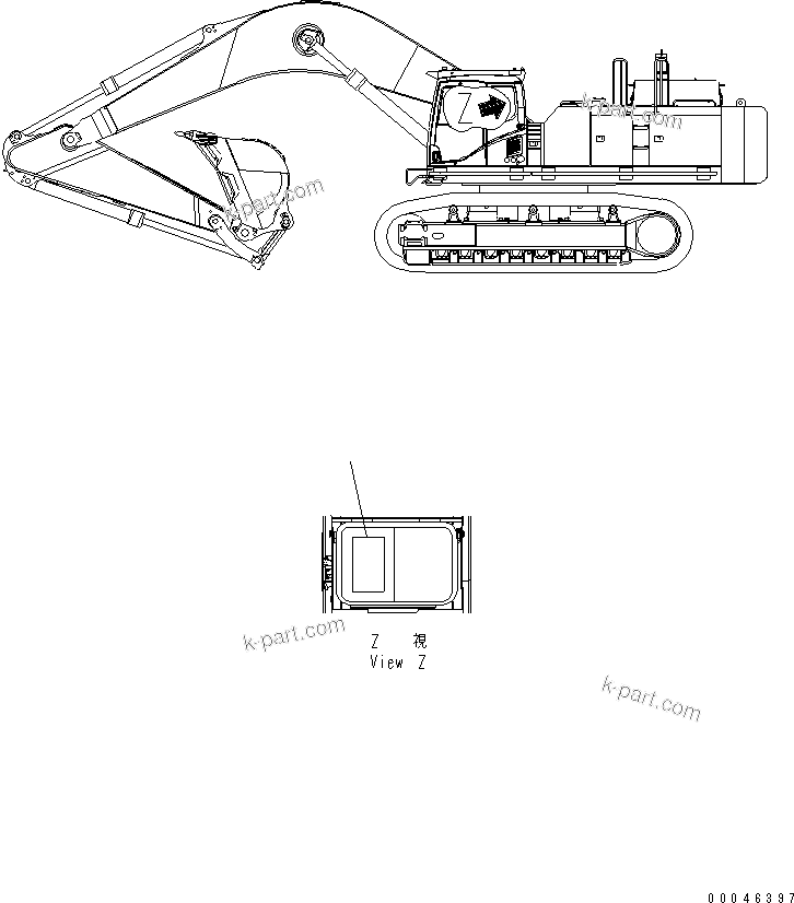 Komatsu parts book diagram for PC800SE-8 S/N 50001-UP (ecot3): PLATE (LIFTING CAPACITY) (ENGLISH) (LETTERING TYPE)