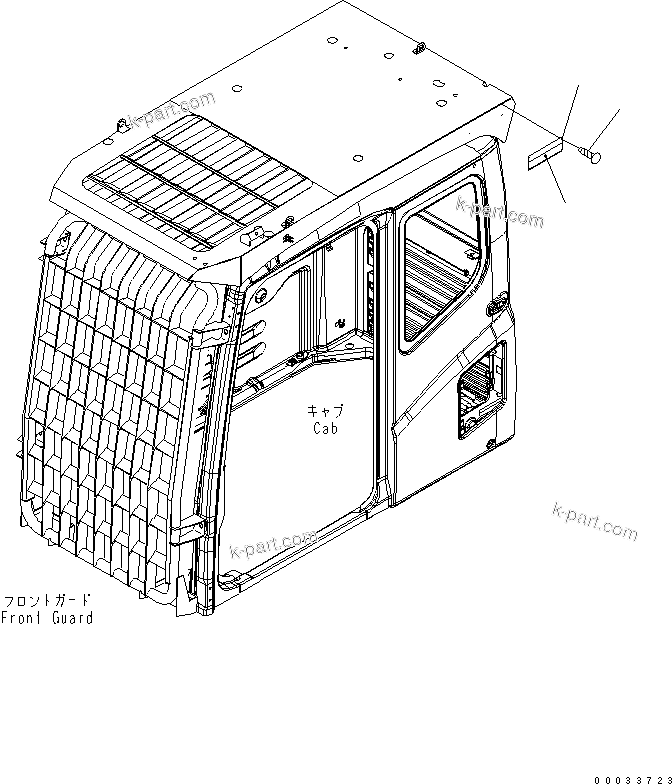 Komatsu parts book diagram for PC800SE-8 S/N 50001-UP (ecot3): CAUTION PLATE (FOR LV2 GUARD) (TURKISH)(#55001-)