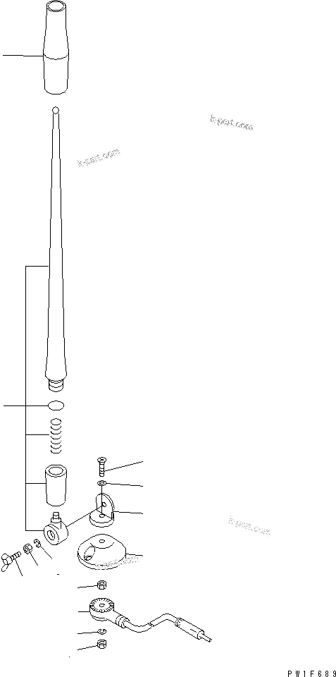 Komatsu parts book diagram for PC800SE-8 S/N 50001-UP (ecot3): RUBBER ANTENNA(#50001-55161)