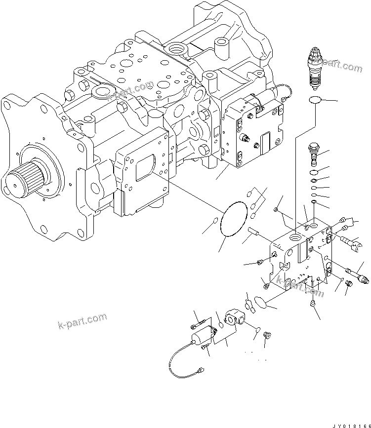 Komatsu parts book diagram for PC800SE-8 S/N 50001-UP (ecot3): MAIN PUMP (8/15)(#55222-)