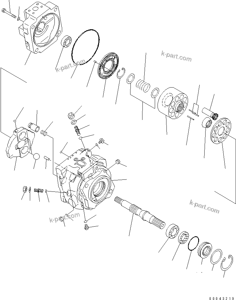 Komatsu parts book diagram for PC800SE-8 S/N 50001-UP (ecot3): MAIN PUMP (10/15)(#50001-55221)