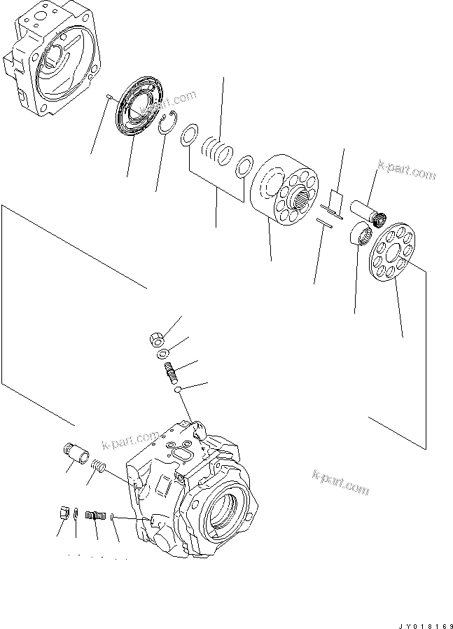 Komatsu parts book diagram for PC800SE-8 S/N 50001-UP (ecot3): MAIN PUMP (11/15)(#55222-)