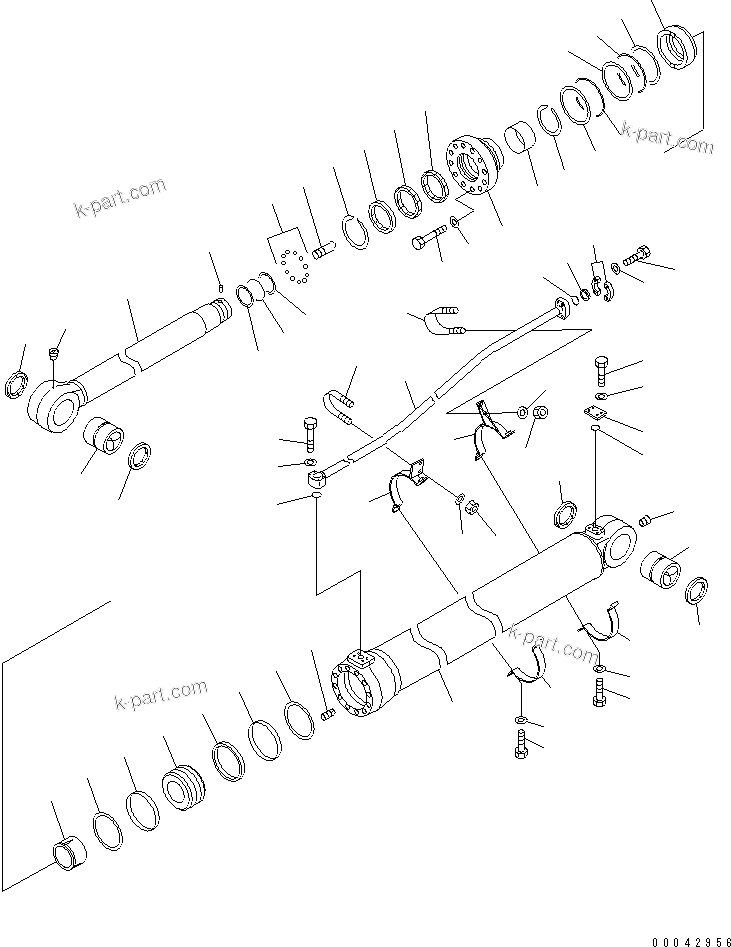 Komatsu parts book diagram for PC800SE-8 S/N 50001-UP (ecot3): ARM CYLINDER (SE)(#50001-55244)