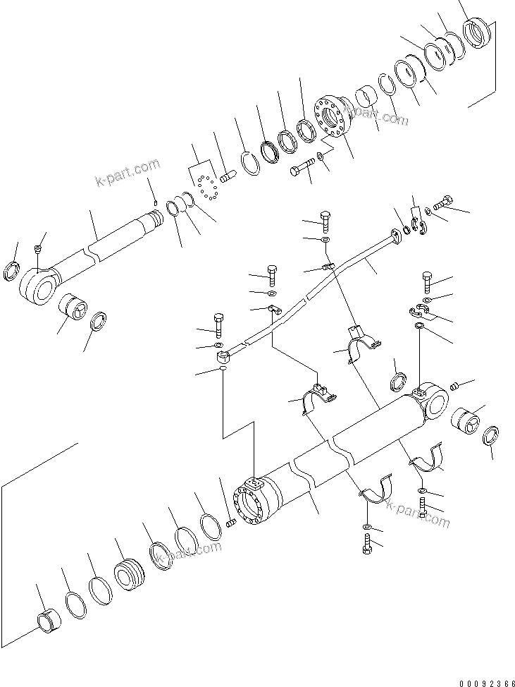 Komatsu parts book diagram for PC800SE-8 S/N 50001-UP (ecot3): ARM CYLINDER (SE)(#55245-)