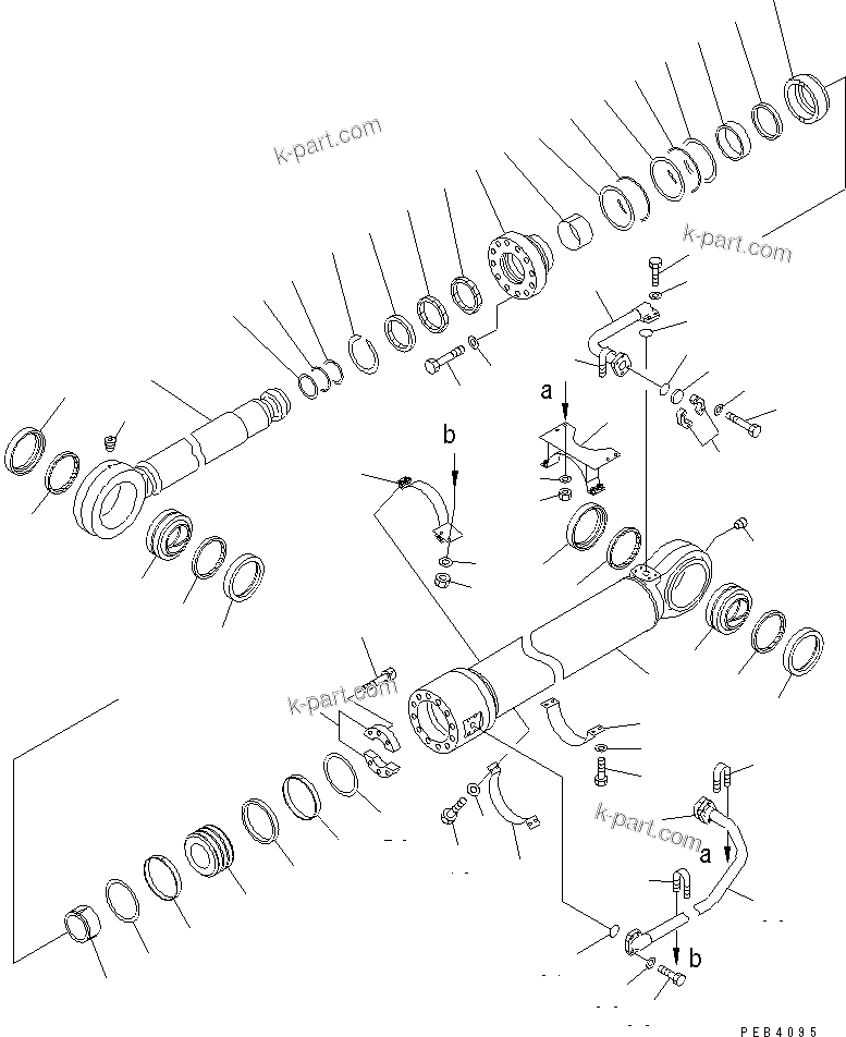 Komatsu parts book diagram for PC800SE-8 S/N 50001-UP (ecot3): BUCKET CYLINDER (SE)