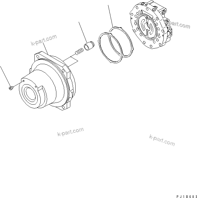 Komatsu parts book diagram for PC800SE-8 S/N 50001-UP (ecot3): TRAVEL MOTOR (1/4)