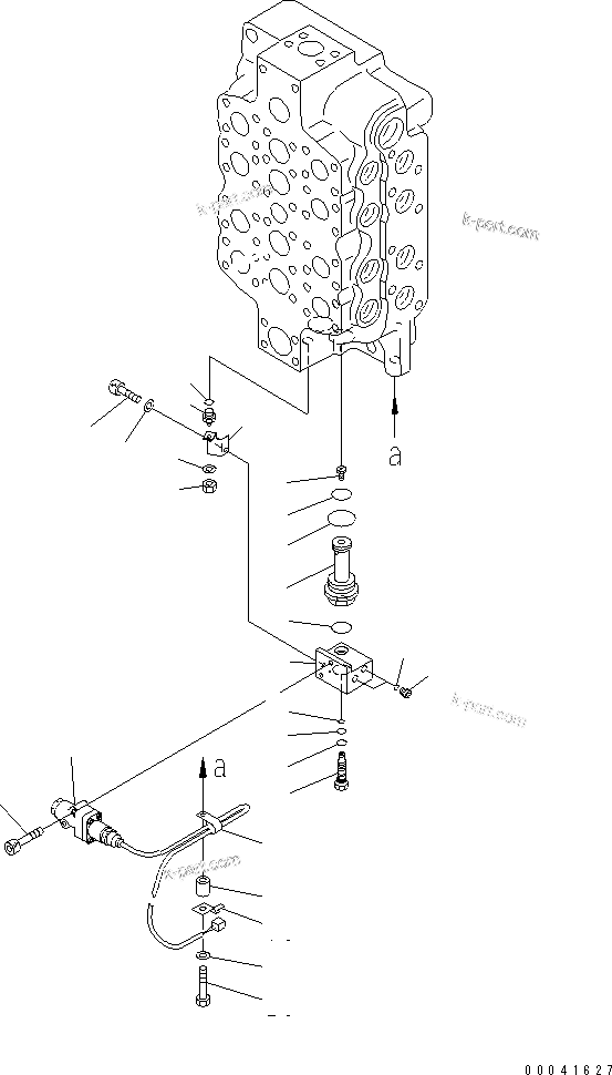 Komatsu parts book diagram for PC800SE-8 S/N 50001-UP (ecot3): MAIN VALVE (4-SPOOL) (FOR USA) (7/7)