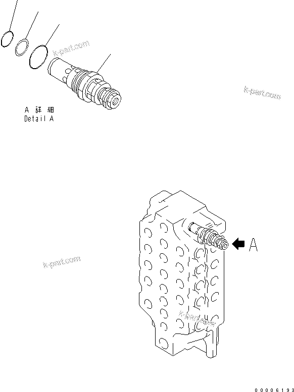 Komatsu parts book diagram for PC800SE-8 S/N 50001-UP (ecot3): MAIN VALVE (5-SPOOL) (FOR USA) (3/5)