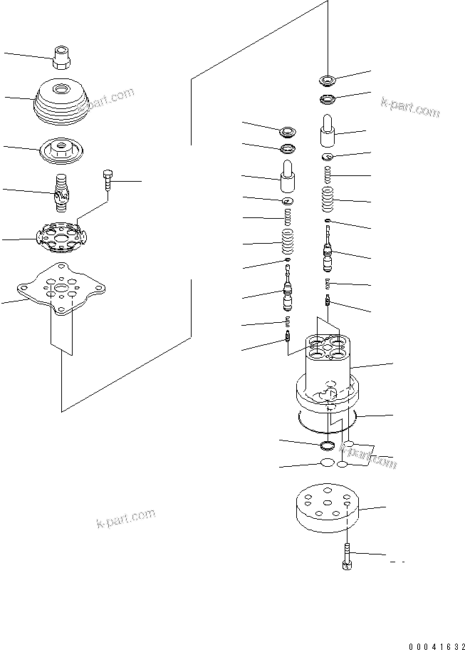 Komatsu parts book diagram for PC800SE-8 S/N 50001-UP (ecot3): PPC VALVE (FOR WORK EQUIPMENT)