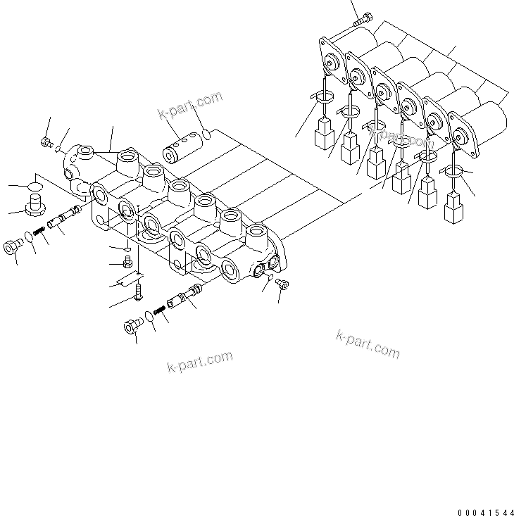 Komatsu parts book diagram for PC800SE-8 S/N 50001-UP (ecot3): SOLENOID VALVE (INNER PARTS)