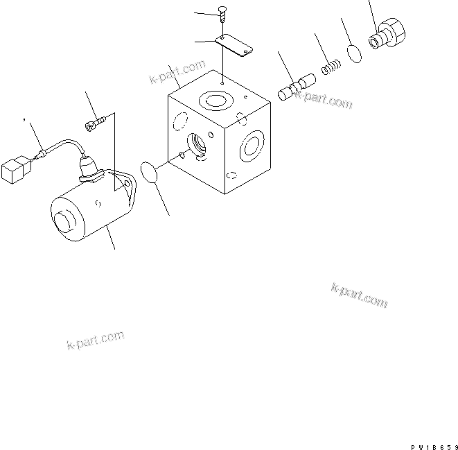 Komatsu parts book diagram for PC800SE-8 S/N 50001-UP (ecot3): SOLENOID VALVE (INNER PARTS)(#50001-55269)