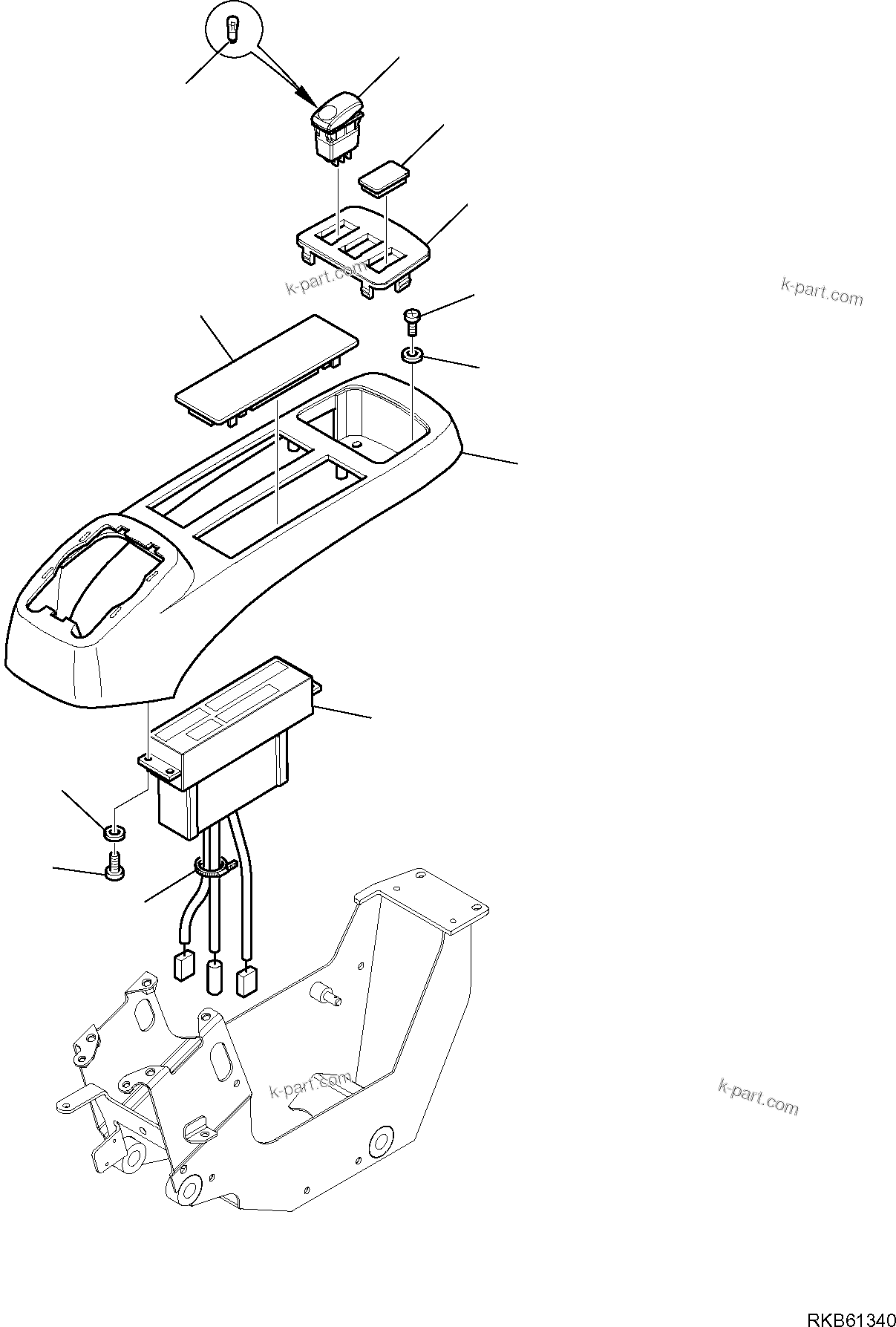 Komatsu parts book diagram for PC88MR-6 S/N F00003 AND UP: LEFT DASHBOARD (FOR HEATING)