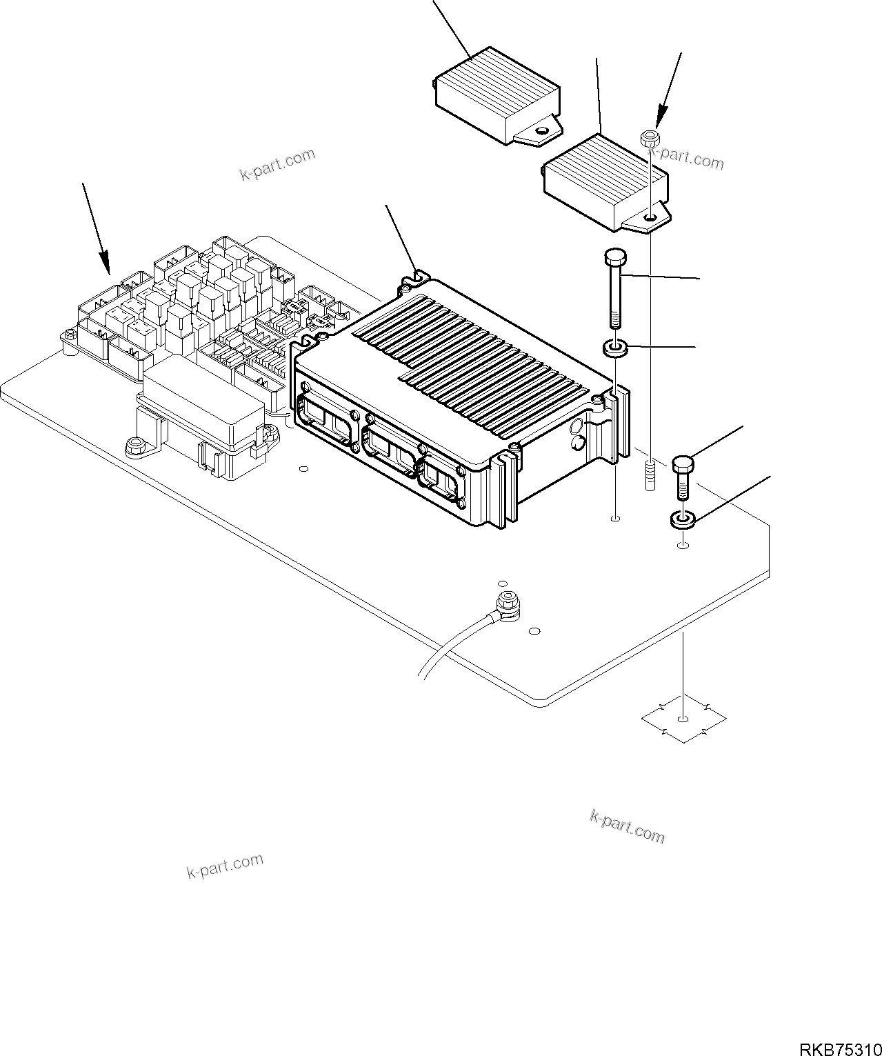 Komatsu parts book diagram for PC88MR-6 S/N F00003 AND UP: ELECTRICAL SYSTEM (FUSE AND LINE) (2/2)