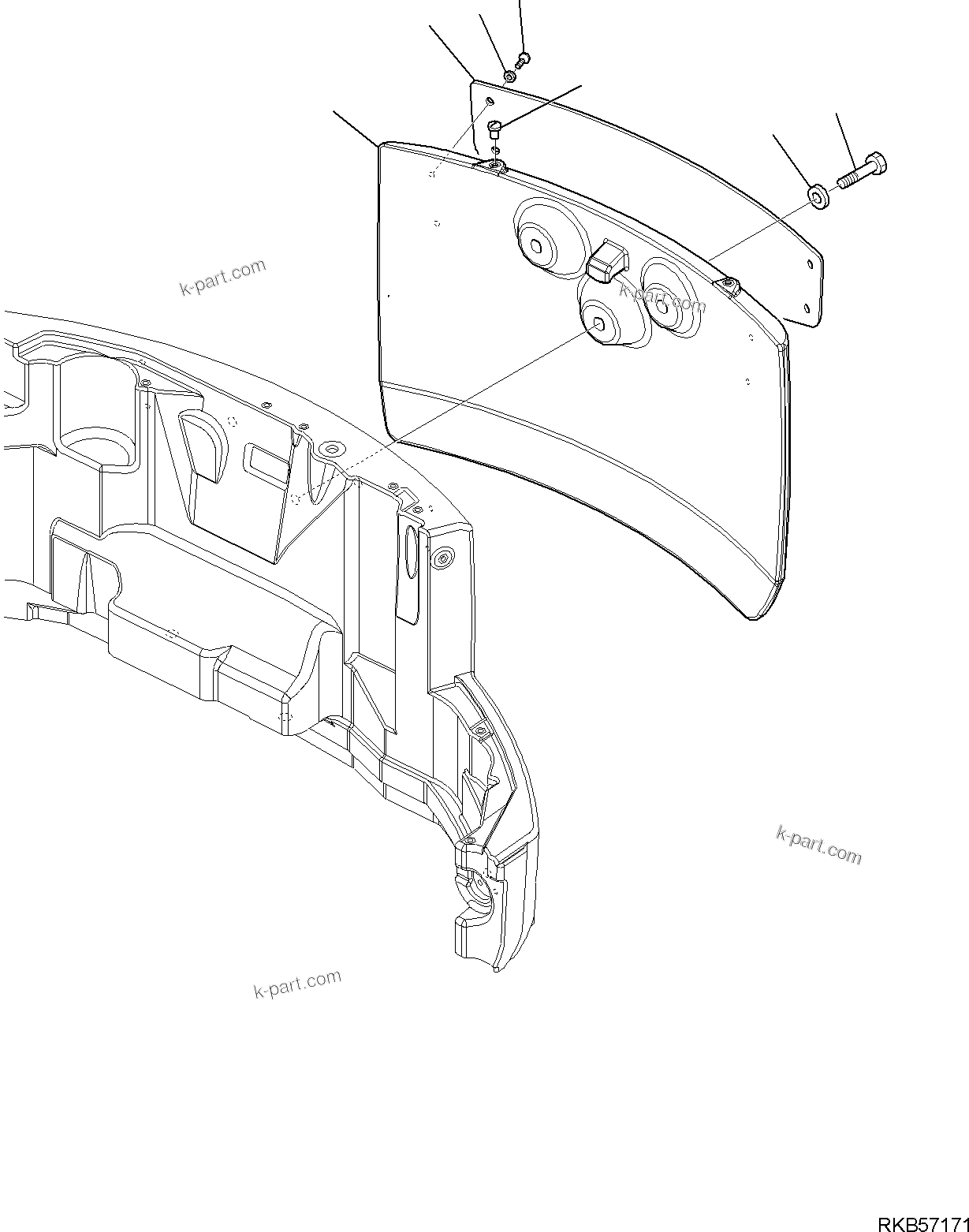 Komatsu parts book diagram for PC88MR-6 S/N F00003 AND UP: COUNTER WEIGHT (218 KG)