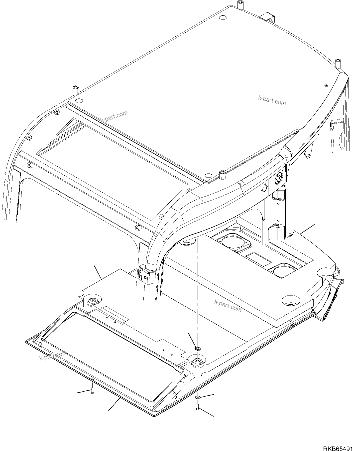 Komatsu parts book diagram for PC88MR-6 S/N F00003 AND UP: CAB (9/9)