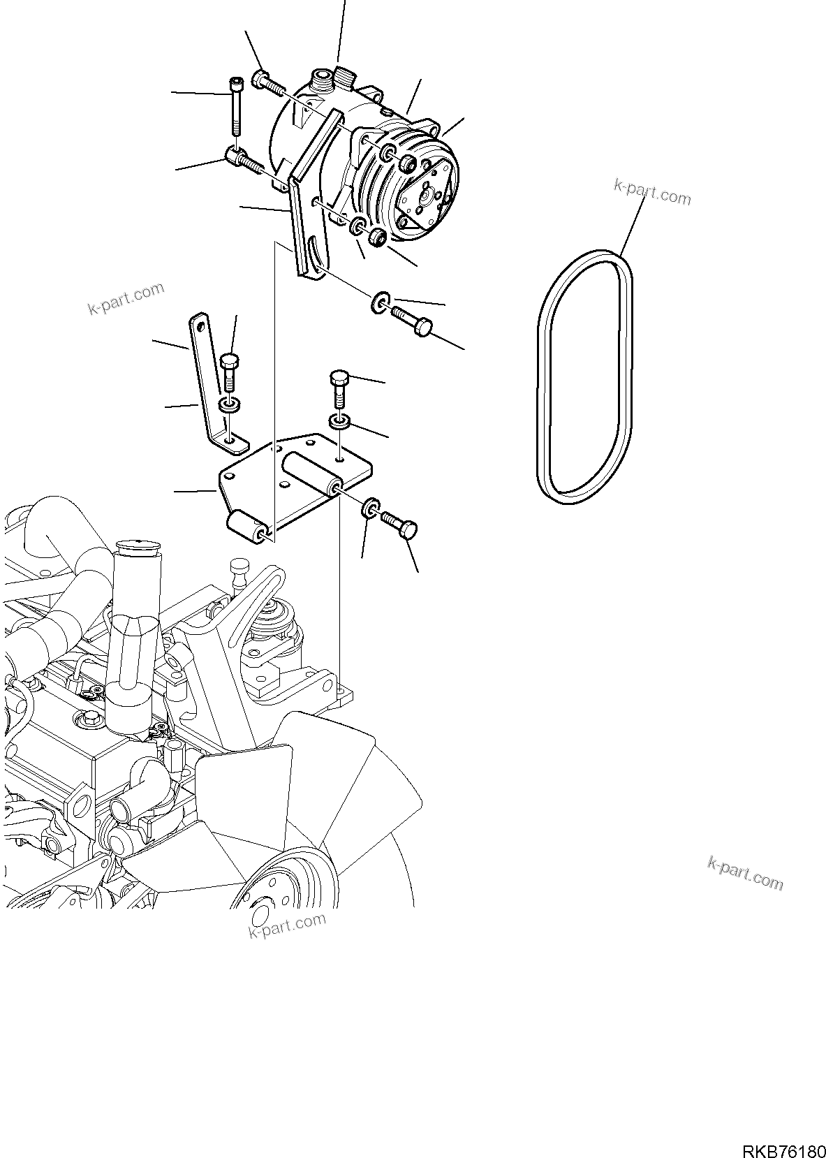 Komatsu parts book diagram for PC88MR-6 S/N F00003 AND UP: AIR CONDITIONING SYSTEM (1/5)