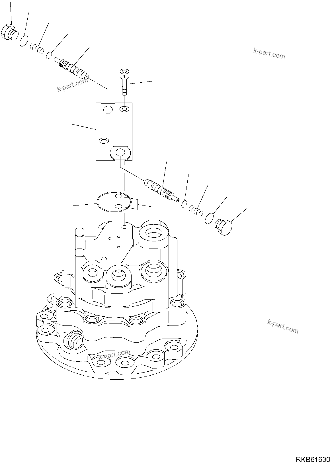 Komatsu parts book diagram for PC88MR-6 S/N F00003 AND UP: SWING MOTOR (3/3)