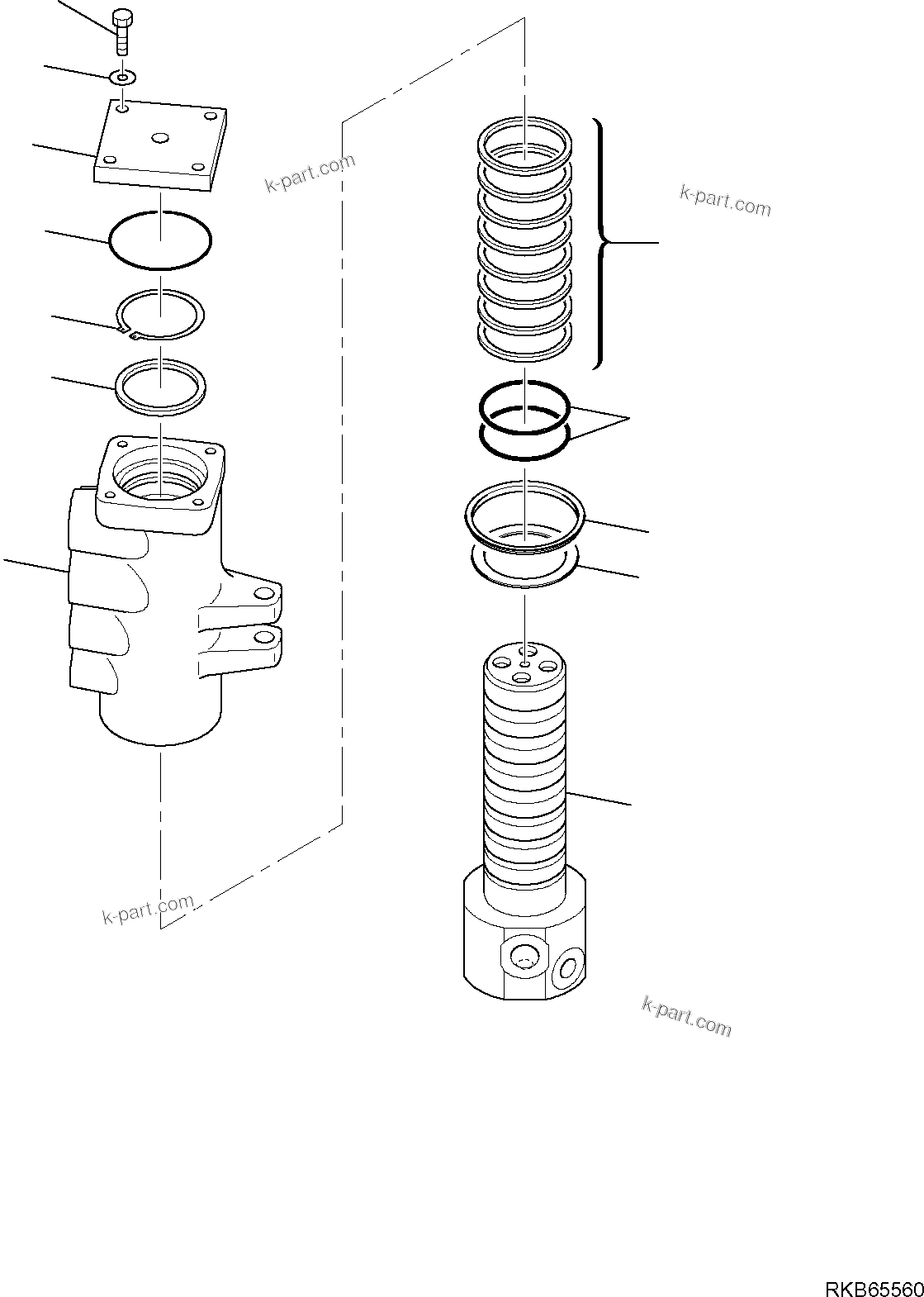 Komatsu parts book diagram for PC88MR-6 S/N F00003 AND UP: SWIVEL JOINT