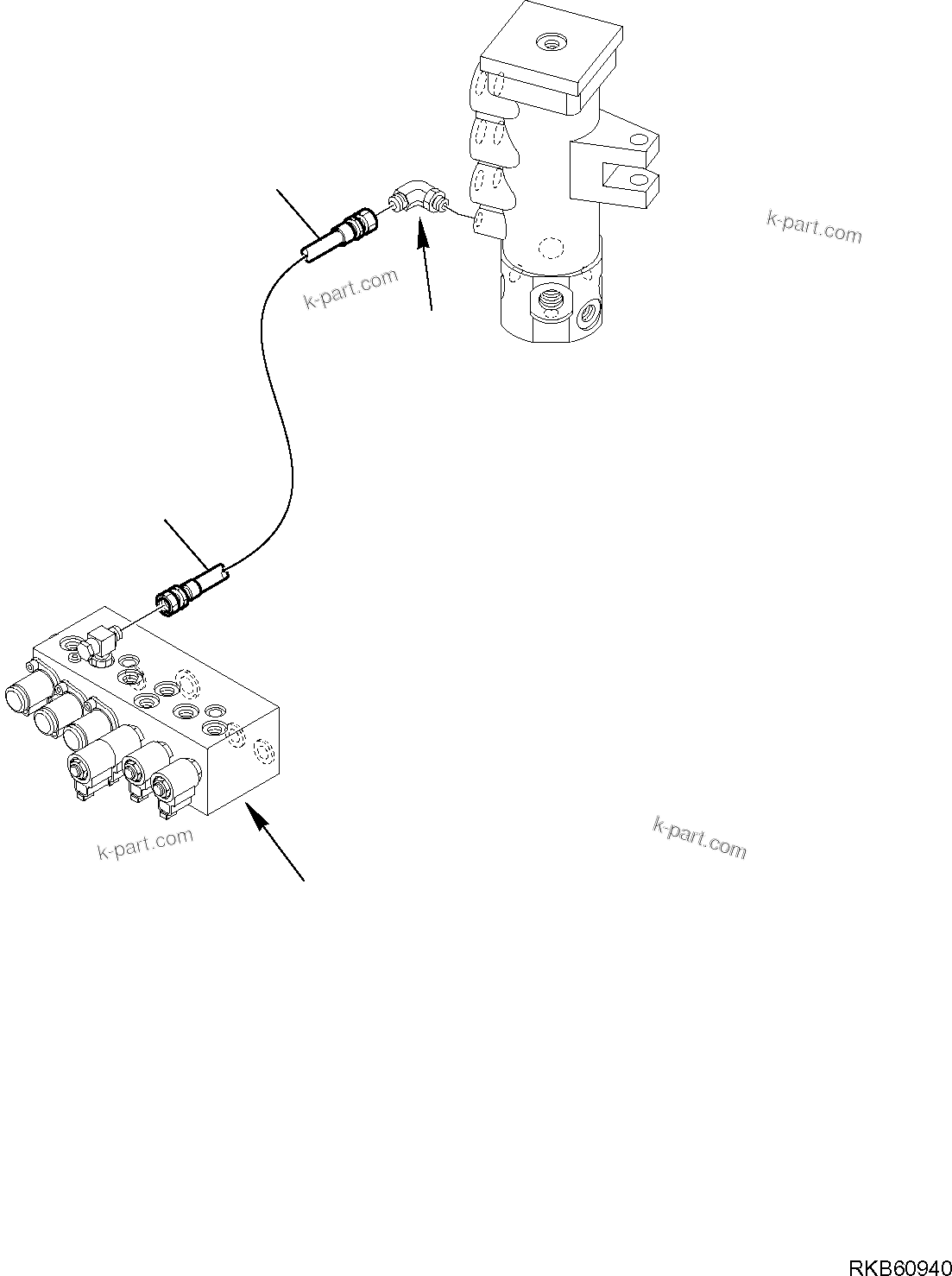 Komatsu parts book diagram for PC88MR-6 S/N F00003 AND UP: HYDRAULIC PIPING (TRAVEL MOTOR LINE) (2/4)