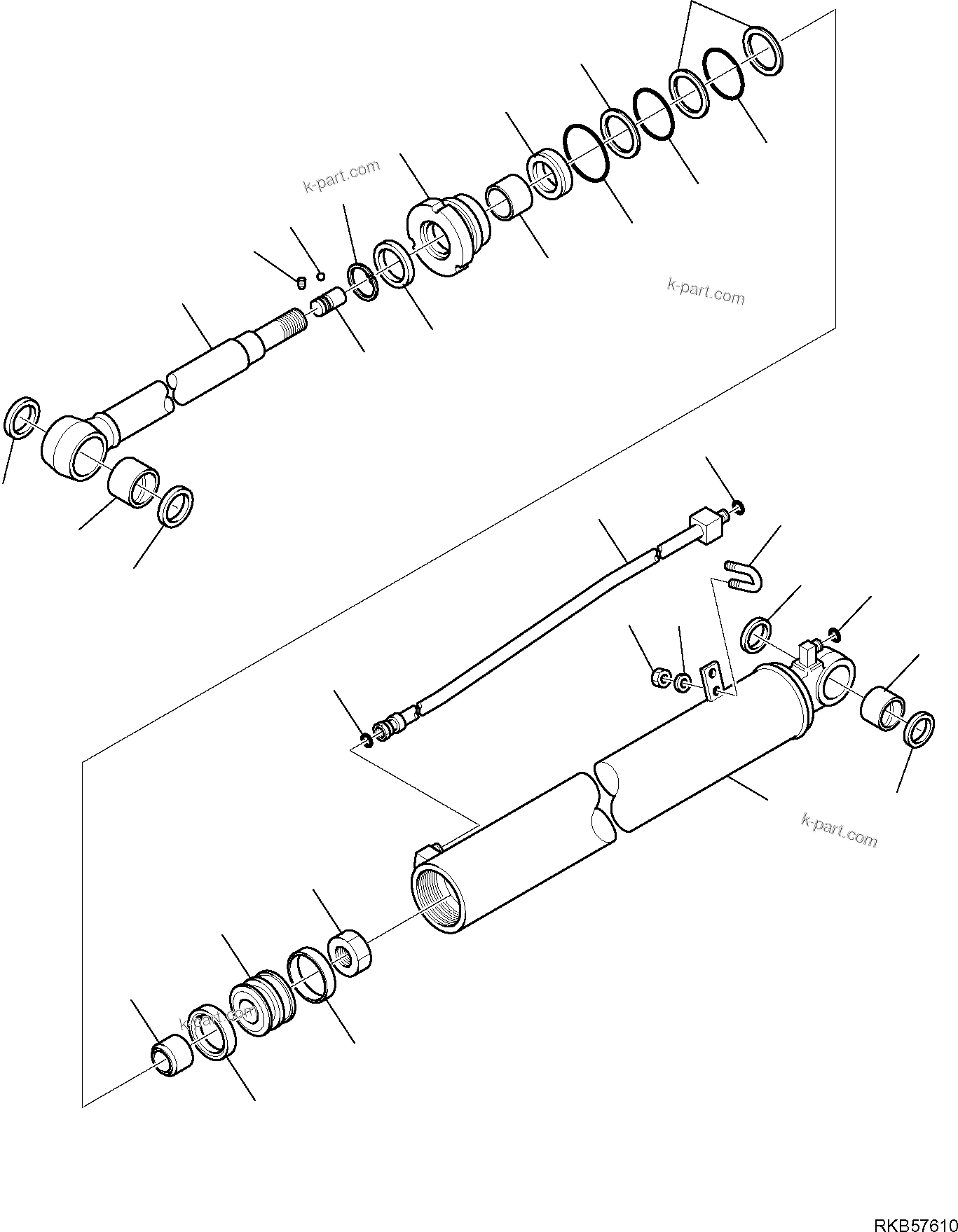 Komatsu parts book diagram for PC88MR-6 S/N F00003 AND UP: ARM CYLINDER