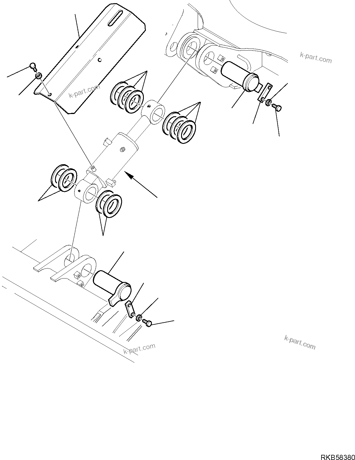 Komatsu parts book diagram for PC88MR-6 S/N F00003 AND UP: BLADE (2/2)