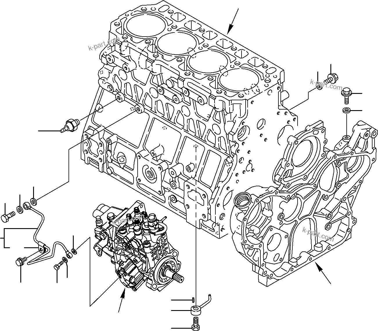 Komatsu parts book diagram for PC95R-2 USA S/N 21D5220114-Up: LUBRICATING OIL SYSTEM (2/2)